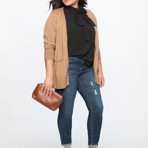 NWOT Eloquii Gena Fit Peach Lift Distressed Skinny Jean